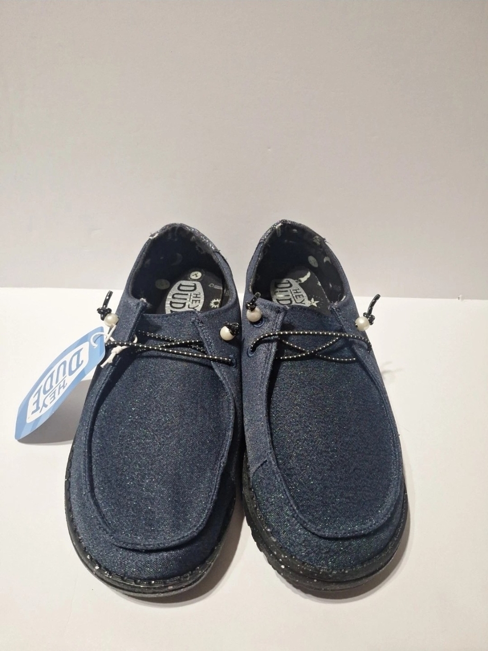 Hey Dude Navy Wendy Celestial Shine Glitter Women's Slip-On Shoe